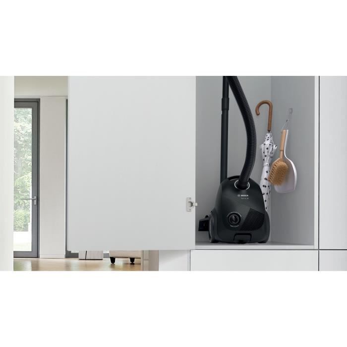 BOSCH GL20S Noir - Aspirateur Traineau avec sac - 600 W - Grand sac a poussiere - MatÈriaux et moteur durables