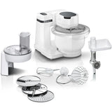 Robot pâtissier BOSCH Serie 2 MUMS2AW21- 700 W - 4 vitesses - 3,8 L - 3 disques - hachoir a viande - Blanc