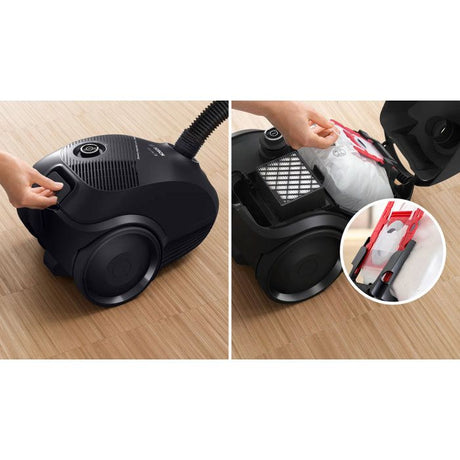 Aspirateur Traineau avec sac - BOSCH BGLS2BA1H Serie 2 - 600 W - Capacité du sac 3,5L - Filtre microfiltre lavable