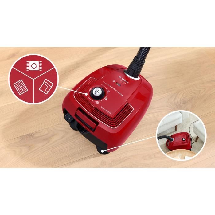 Aspirateur avec sac BOSCH GL38 - 600 W - 79 dB - HEPA - 10m - 4 L sac - variateur de puissance