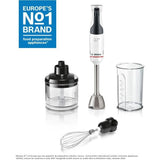 Mixeur plongeant - BOSCH - MSM4W221 - 600 W - 4 lames aiguiseés - Bol mélangeur - Mini hachoir - Fouet - Engrenage céramique