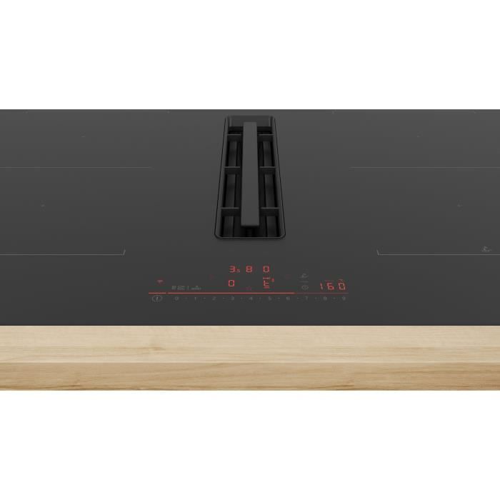 Table induction Aspirante - BOSCH SER6 - PVQ811H26E Noir - 4-foyers - Home Connect - L802xP522 mm