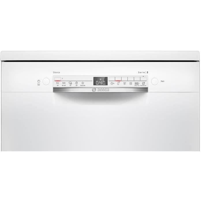 Lave-vaisselle pose libre BOSCH SMS2HTW02E SER2 - 14 couverts - Induction - L60cm - 43 dB - Blanc
