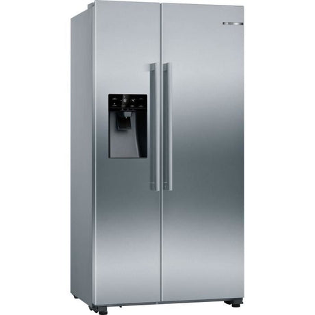 Réfrigérateur américain - BOSCH SER6 - KAD93AIDP - Machine a glaçons - Classe D - 562 L - 178,7 x 90,8 x 70,7 cm - Acier brossé