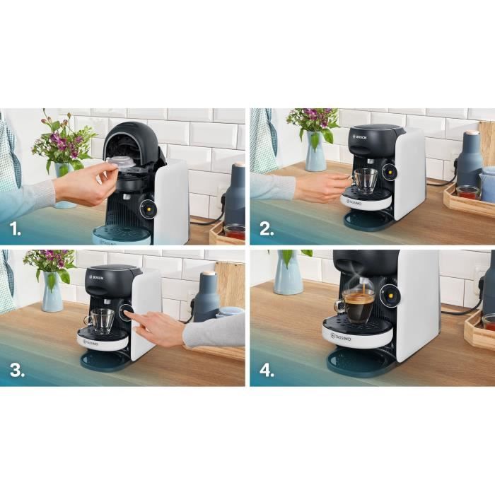 Machine a cafÈ multi-boissons - BOSCH - TASSIMO - T16 Finesse blanc - 1400 W