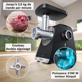 Hachoir a viande BOSCH Série 6 MFWS640B - 500 W - 3,5 kg/mn - 3 grilles de hachoir - Noir