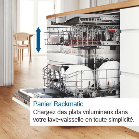 Lave-vaisselle pose libre BOSCH SSMS6ZCW12F SER6 - 14 couverts - Induction - L60cm - 38 dB - tiroir a couverts - Blanc