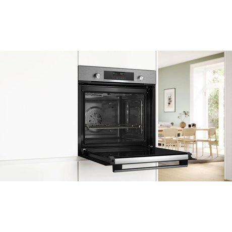 Four pyrolyse Softclose - BOSCH SER6 - HBG579BS3F - Inox - 14 modes de cuisson - 59,5 x 59,4 x 54,8 cm