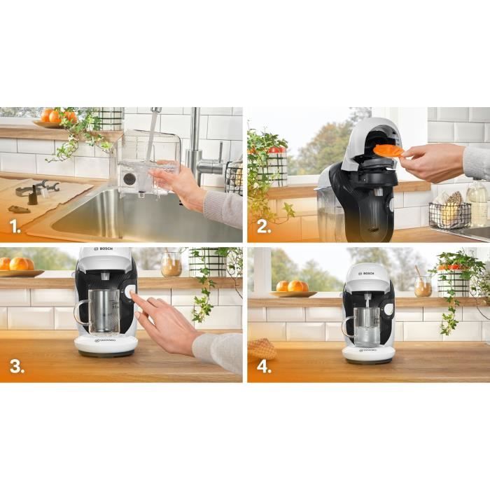 Machine a café multi-boissons - BOSCH - TASSIMO - T11 Style blanc - 1400 W