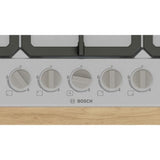 Table de cuisson a gaz - BOSCH Série 4 - 5 foyers - 52 x 75 x 4,5 cm - PGQ7B5K90 - Inox