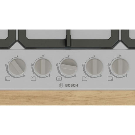 Table de cuisson a gaz - BOSCH Série 4 - 5 foyers - 52 x 75 x 4,5 cm - PGQ7B5K90 - Inox