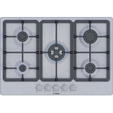 Table de cuisson a gaz - BOSCH Série 4 - 5 foyers - 52 x 75 x 4,5 cm - PGQ7B5K90 - Inox