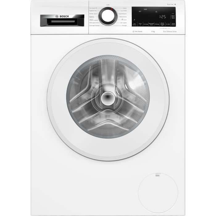 Lave-linge hublot BOSCH WGG244Z3FR SER6 - 9 kg - Induction - L60cm - 1400 trs/min - Classe A - Vapeur - Blanc