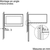 Micro-onde encastrable - BOSCH SER4 - BFL523MW1F - Blanc - 59,4 x 31,7 x 38,2 cm
