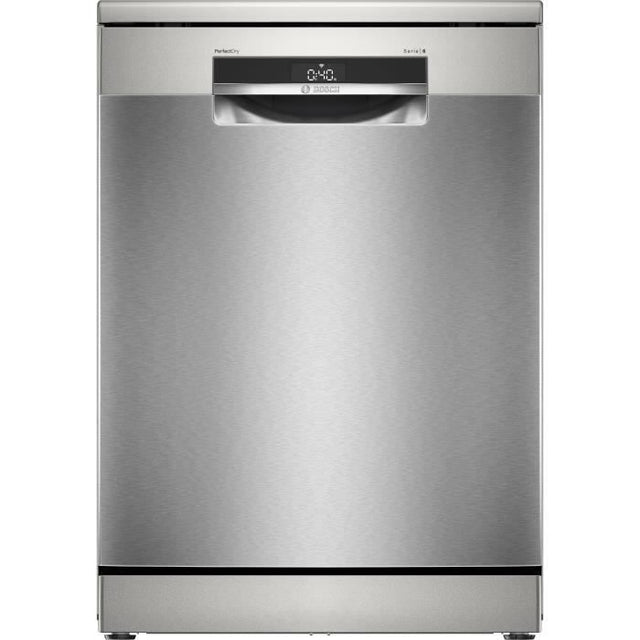 Lave-vaisselle pose libre BOSCH SMS6ZCI11F SER6 - 14 couverts - Induction - L60cm - 40 dB - Classe B - tiroir a couverts - Acier