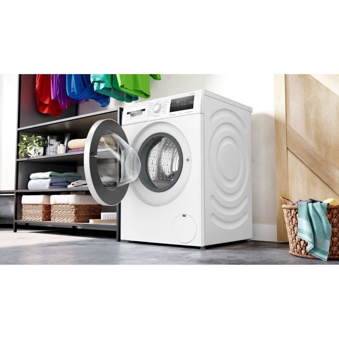 Lave-linge hublot BOSCH WAN28209FR SER4 - 9 kg - Induction - L60cm - Classe A - 1400 trs/min - Vapeur - Blanc