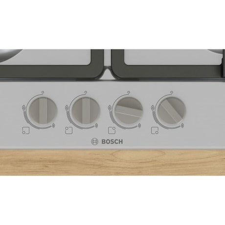 Table de cuisson a gaz - BOSCH Série 4 - 4 foyers - 52 x 58,2 x 4,5 cm - PGP6B5K90 - Inox