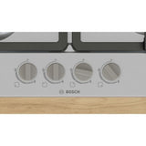 Table de cuisson a gaz - BOSCH Série 4 - 4 foyers - 52 x 58,2 x 4,5 cm - PGP6B5K90 - Inox