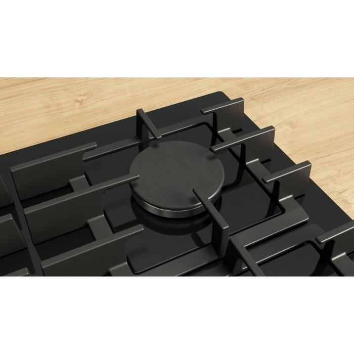 Table de cuisson a gaz - BOSCH Série 6 - 4 foyers - 52 x 59 x 4,5 cm - PPP6A6I40 - Noir