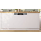 Lave-vaisselle semi-encastrable BOSCH SMI6ZCS10E SER6 - 14 couverts - Induction - L60cm - 40 dB - Classe B - tiroir - Acier Brossé