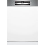 Lave-vaisselle semi-encastrable BOSCH SMI6ZCS10E SER6 - 14 couverts - Induction - L60cm - 40 dB - Classe B - tiroir - Acier Brossé