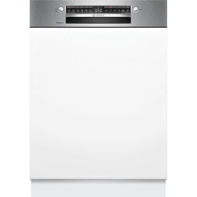 Lave-vaisselle semi-encastrable BOSCH SMI6ZCS10E SER6 - 14 couverts - Induction - L60cm - 40 dB - Classe B - tiroir - Acier Brossé