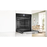 Four multifonction pyrolyse Softclose - BOSCH SER8 - HBG7764B1F - Noir - 71 L - Classe énergie A+  - 59,5 x 59,4 x 54,8 cm