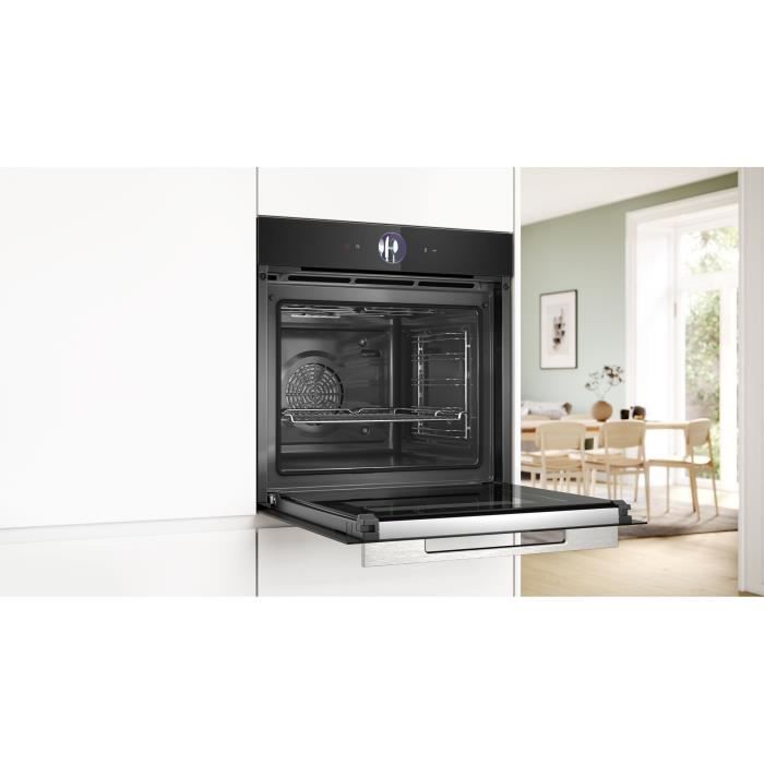 Four multifonction pyrolyse Softclose - BOSCH SER8 - HBG7764B1F - Noir - 71 L - Classe énergie A+  - 59,5 x 59,4 x 54,8 cm