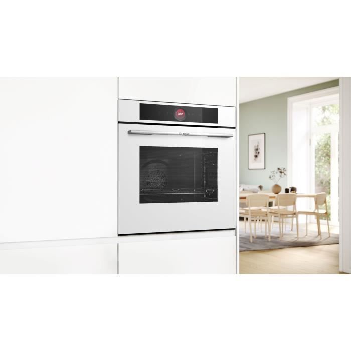 Four multifonction pyrolyse Softclose - BOSCH SER8 - HBG7741W1F - Blanc - 71 L - Classe Ènergie A+ - 59,5 x 59,4 x 54,8 cm