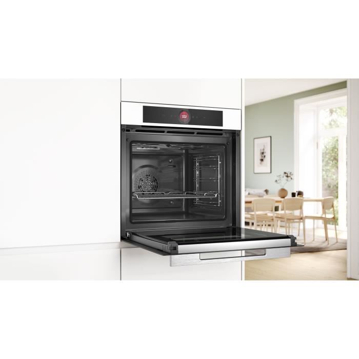 Four multifonction pyrolyse Softclose - BOSCH SER8 - HBG7741W1F - Blanc - 71 L - Classe Ènergie A+ - 59,5 x 59,4 x 54,8 cm