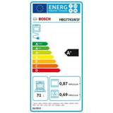 Four multifonction pyrolyse Softclose - BOSCH SER8 - HBG7741W1F - Blanc - 71 L - Classe Ènergie A+ - 59,5 x 59,4 x 54,8 cm