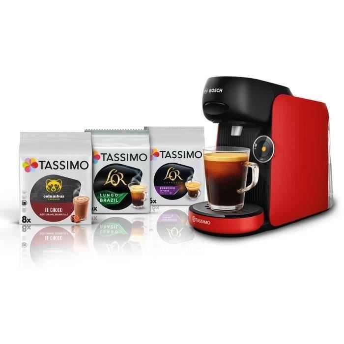 Machine a cafÈ + 3 packs T-discs - BOSCH - TASSIMO FINESSE TAS163E - 1400 W - 0,7 L - Multi-boissons - IntensityBoost - Noir