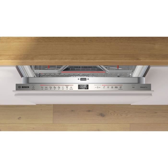 Lave-vaisselle tout encastrable BOSCH SMH6ECX12E SER6 - 14 couverts - 42 dB - porte a glissieres - tiroir a couverts
