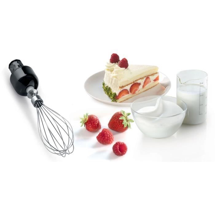 Mixeur Plongeant BOSCH ErgoMixx MSM67160 – Puissance de 750 W – Mini-hachoir et fouet inclus - Noir
