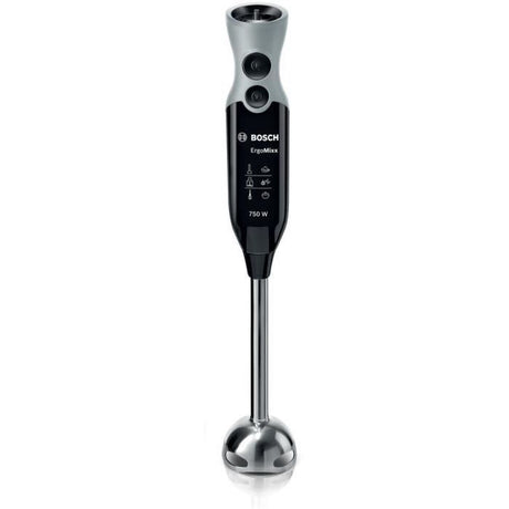 Mixeur Plongeant BOSCH ErgoMixx MSM67160 – Puissance de 750 W – Mini-hachoir et fouet inclus - Noir