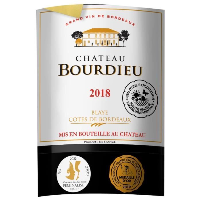 Ch‚teau Bourdieu 2018 Blaye CÙtes de Bordeaux - Vin rouge de Bordeaux