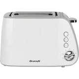 Grille-pain - BRANDT - T02T1050W - 2 fentes - 7 niveaux de puissance - Tiroir ramasse-miettes - Blanc