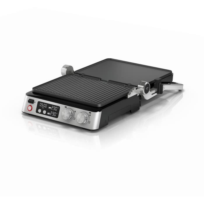 Grill multifonctions - BRAUN - Multi Grill 7 - 2000 W - 3 positions de chauffe - Noir / Acier
