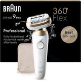 Épilateur - BRAUN - Silk-épil 9-011 3D - Sans fil - 2 modes - Blanc