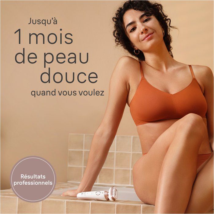 Épilateur électrique - BRAUN - SILK EPIL 9 Flex - 2 vitesses - Sans fil - 50 min