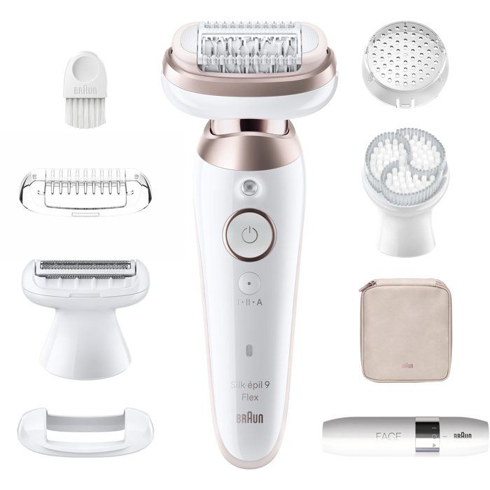 Épilateur électrique - BRAUN - SILK EPIL 9 Flex - 2 vitesses - Sans fil - 50 min