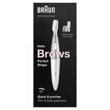 Mini-tondeuse de précision - BRAUN - FG1106 Sourcils- 1 vitesse - Pile - Gris / Blanc