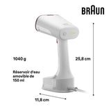 Défroisseur vapeur - BRAUN - GS5011PU - Vertical - 1200 W - 22 g/min - Blanc / Violet