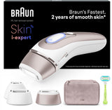 Epilateur a lumiere pulsée - BRAUN - IPL PL7253 - 240 V - 400 000 Flashs - Or rose / Blanc
