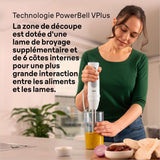 Mixeur plongeant - BRAUN - MultiQuick 5 - 1000 W - 21 vitesses - Gobelet 600 ml - Mini hachoir - Fouet - Blanc
