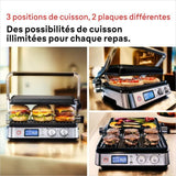 Grill multifonctions - BRAUN - Multi Grill 9 - 2000 W - 3 positions de chauffe - Noir / Acier