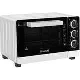 Four Compact BRANDT FC265MWST - 26L - Multifonctions - Thermostat réglable jusqu'a 250°C - Blanc et noir