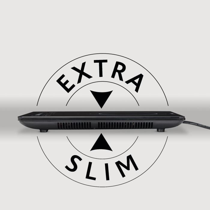 BRANDT Table induction 2 foyers 2000 Watts par foyer 10 positions de cuisson TI2SLIM1 noire