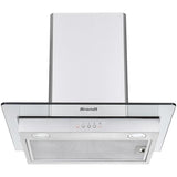 Hotte décorative murale BRANDT BHB1644IX - 60cm - Evacuation & recyclage - Inox + Verre - 552 m3/h
