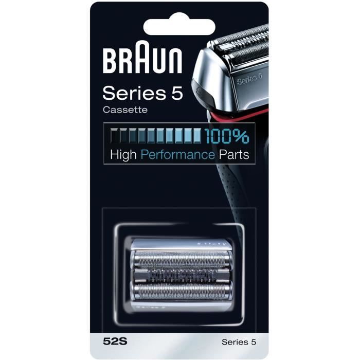 Cassette de Rechange - BRAUN - 52S - Pour rasoir Èlectrique Series 5 - ArgentÈ